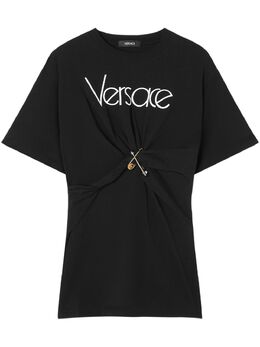 Versace: Чёрная футболка  Safety Pin