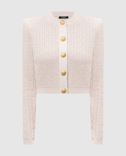 Balmain: Бежевый кардиган  PB