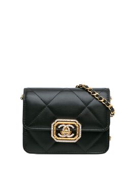 CHANEL Pre-Owned: Чёрный картхолдер 
