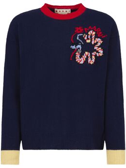 Marni: Свитер с вышивкой 
