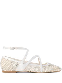 Jimmy Choo: Белые балетки 