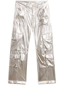 Golden Goose: Серебристые брюки 