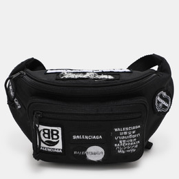 Balenciaga: Чёрная поясная сумка  Explorer