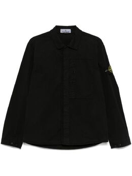 Stone Island: Чёрная рубашка  Compass