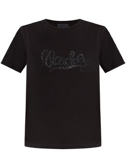 Moncler: Чёрная футболка 