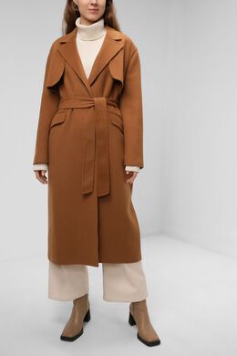 Allsaints: Коричневое пальто 