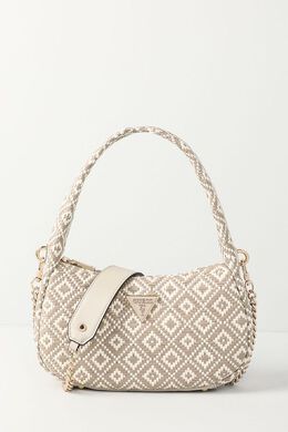 Guess: Бежевая сумка 
