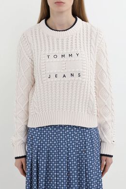 Tommy Jeans: Белый свитер 