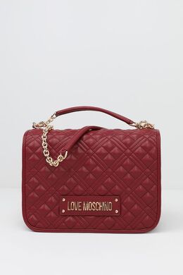 Love Moschino: Бордовая сумка 