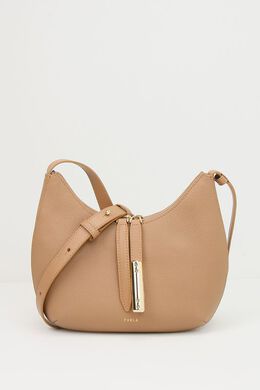 Furla: Бежевая сумка 