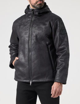 EA7 EMPORIO ARMANI: Чёрная дублёнка 