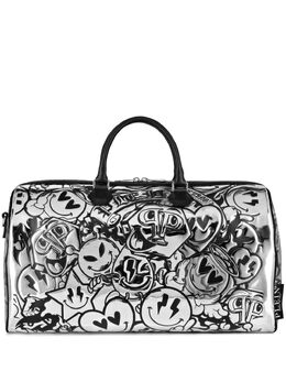 Philipp Plein: Серебристая спортивная сумка  Smile