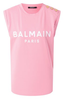 Balmain: Хлопковый топ 