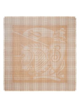 Burberry: Бежевый шарф 