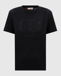 Twinset: Чёрная футболка 