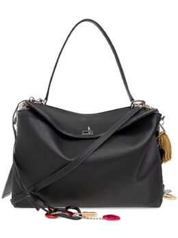 Balenciaga: Чёрная сумка-шоппер 
