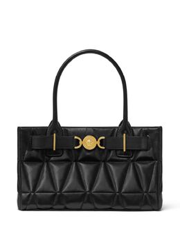 Versace: Чёрная сумка-шоппер  Medusa