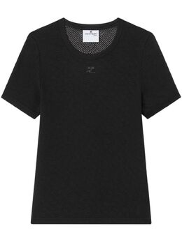 Courrèges: Футболка в сетку 