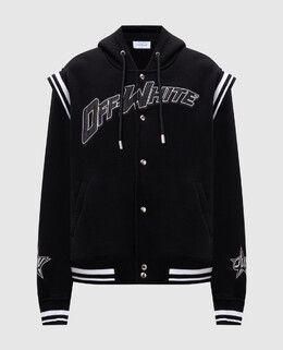Off-White: Чорні куртки 
