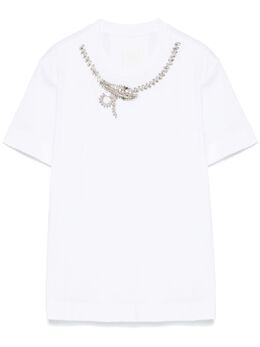 Givenchy: Футболка со стразами 