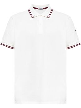 Moncler: Белое поло 