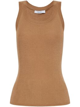 Max Mara: Коричневая майка 