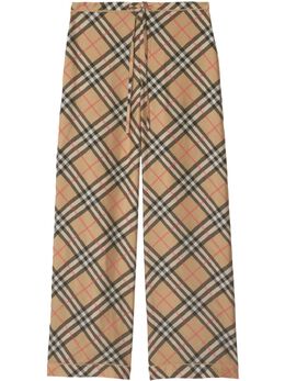Burberry: Бежевые брюки 