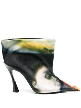 Mugler: Тёмные ботинки 