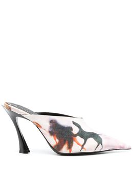 Mugler: Розовые сабо 
