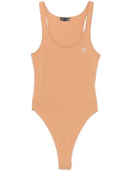 Mugler: Коричневый боди 