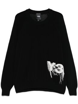 Y-3: Чёрный свитер 