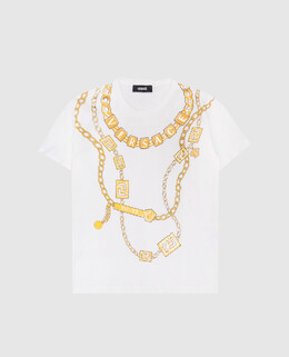 Versace: Белая футболка  Medusa