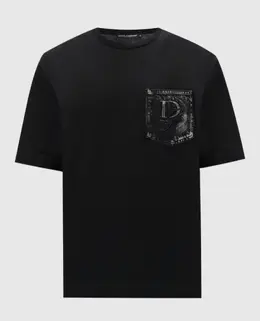 Dolce&Gabbana: Чёрная футболка 