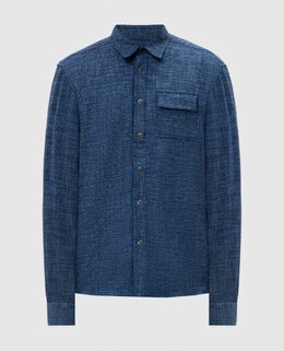 Kiton: Синяя рубашка 