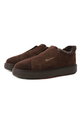 Santoni: Коричневые кеды 