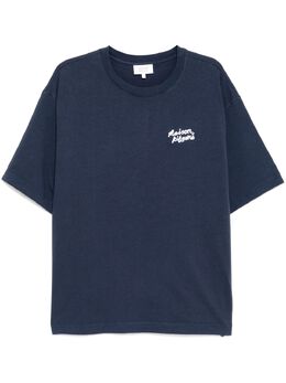 Maison Kitsuné: Голубая футболка 
