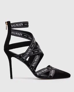 Balmain: Чёрные босоножки 