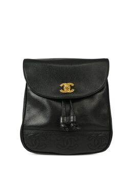 CHANEL Pre-Owned: Чёрный рюкзак 