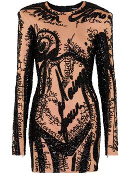 Balmain: Короткое платье 