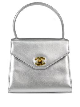 CHANEL Pre-Owned: Серебристая сумка 