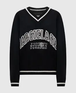Maison Margiela MM6: Чёрный свитер 