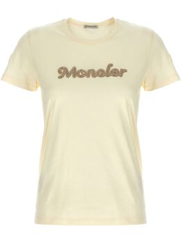 Moncler: Футболка с вышивкой 