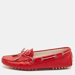 Tod's: Красные мокасины  Gommino