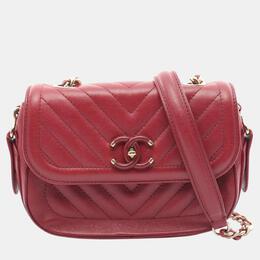 Chanel: Красная сумка на руку 