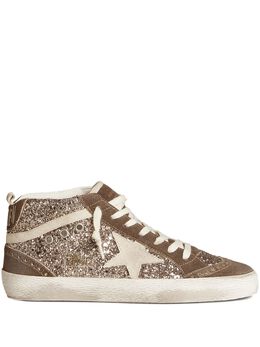 Golden Goose: Коричневые кроссовки  Mid Star