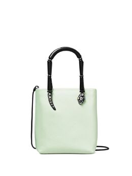 Tory Burch: Зелёная сумка-шоппер 