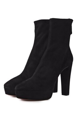 Aquazzura: Чёрные ботинки  Sue