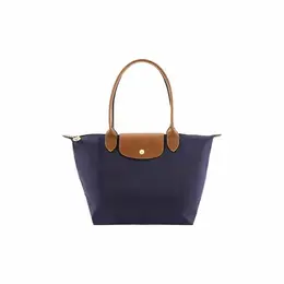 Longchamp: Синяя сумка  Le Pliage