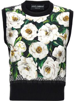 Dolce & Gabbana: Жилет с растительным принтом 