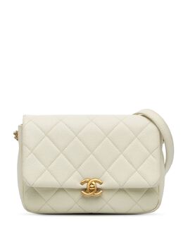 CHANEL Pre-Owned: Белая сумка через плечо 